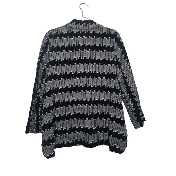 HABITAT Embroidered Cotton Wrap Around Button Down Shirt Black White Womens M - Picture 4 of 9